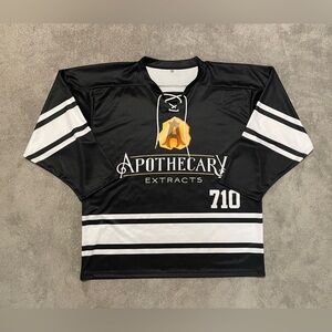 Apothecary Extracts 710 Hockey Jersey Mens XL Ambrosia Polyester Black